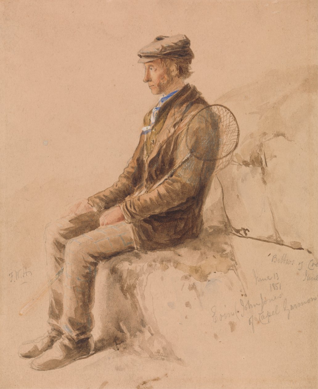 Man with a Gaff, 13 juni 1851 av Frederick William Hulme