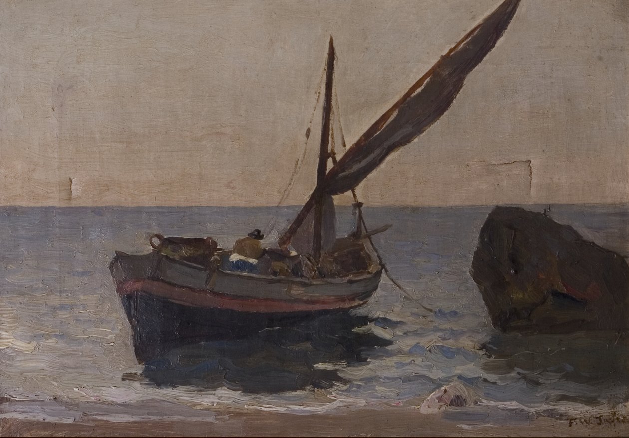 Boats on the Shore, tidigt 1900-tal av Frederick William Jackson