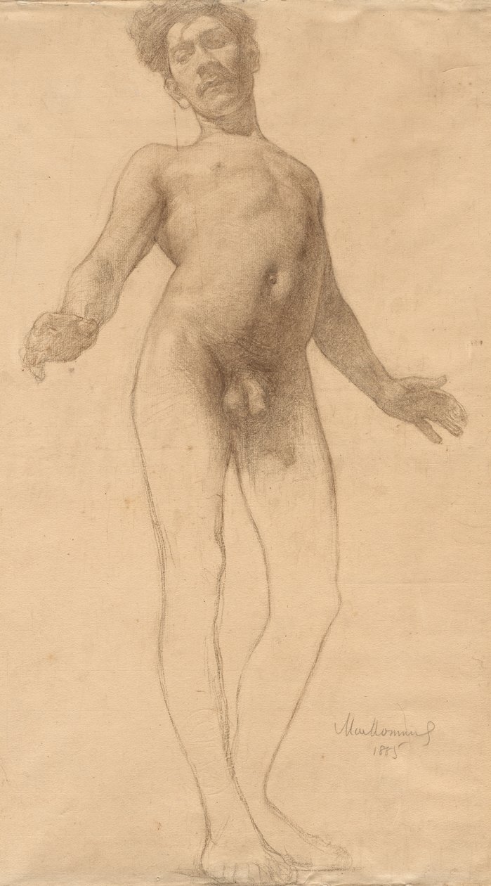 Stående naken man, 1885. av Frederick William MacMonnies