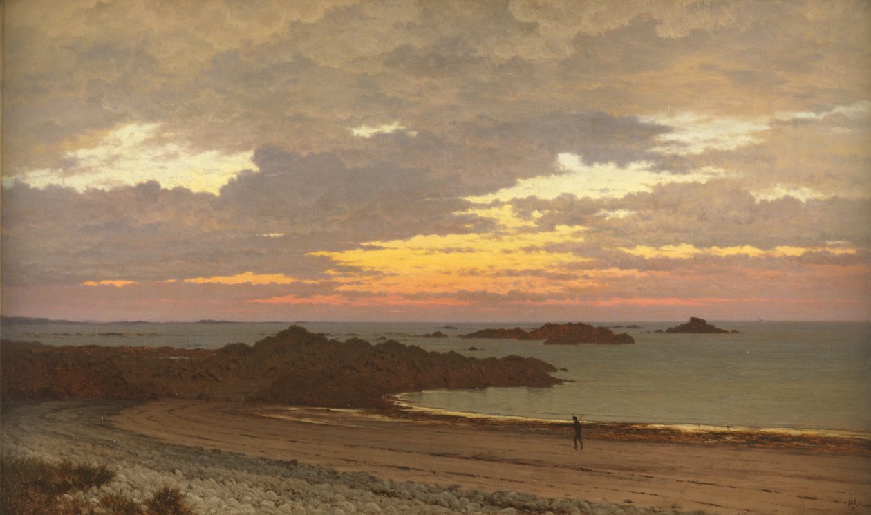 Kväll vid kusten, 1887 av Frederick William Meyer