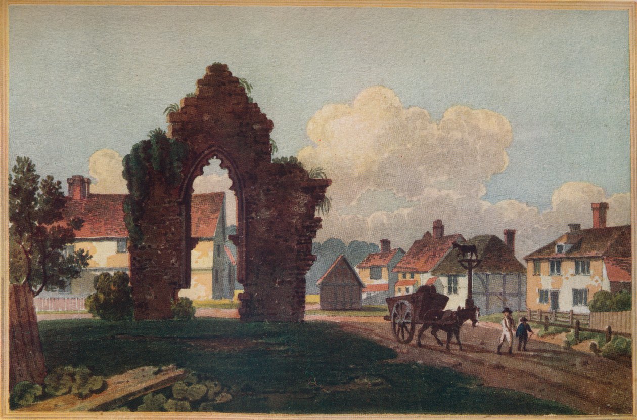 Rester av ett antikt kapell, Milkhouse Street, nära Cranbrook, Kent, 1813 av Frederick Wilton Litchfield Stockdale