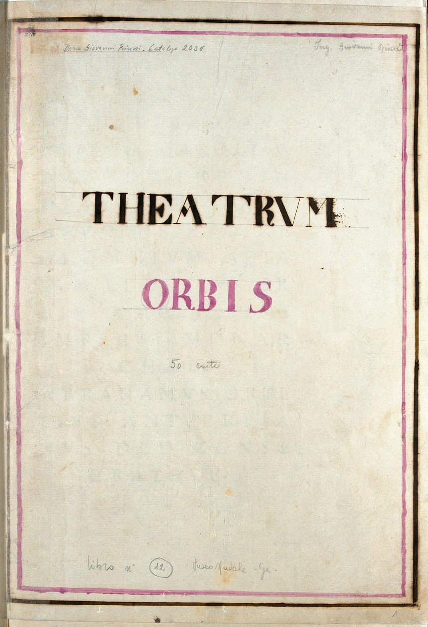 Försättsblad till The Atlas Theatre Orbis (etsning). av Frederick de Wit