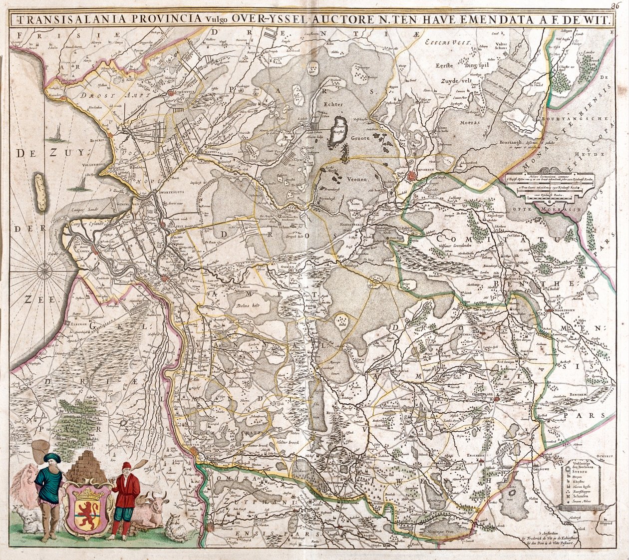 Drenthe, Overijssel, Nederländerna av Frederick de Wit