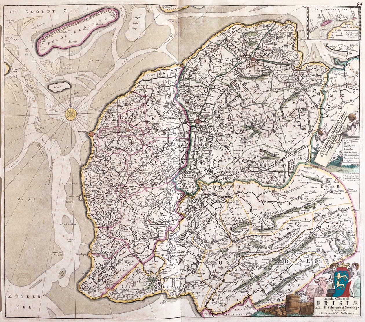 Friesland, Groningen, Nederländerna av Frederick de Wit