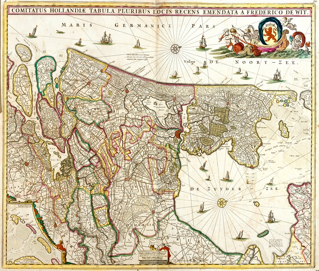 Gelderland, Utrecht, Nordholland, Sydholland, Nederländerna av Frederick de Wit