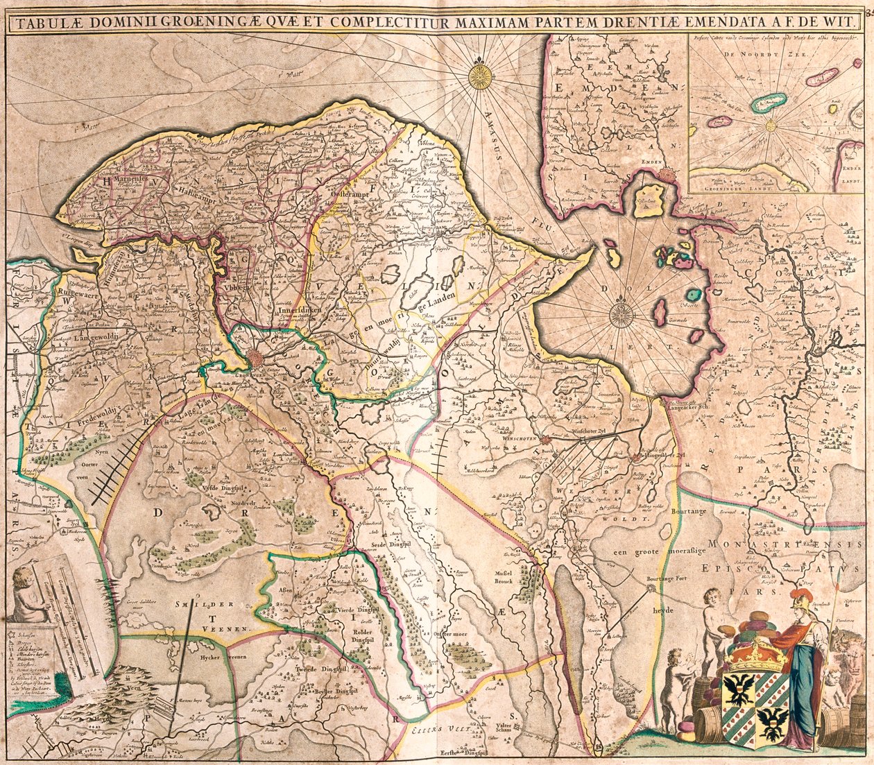 Groningen, Drenthe, Nederländerna av Frederick de Wit