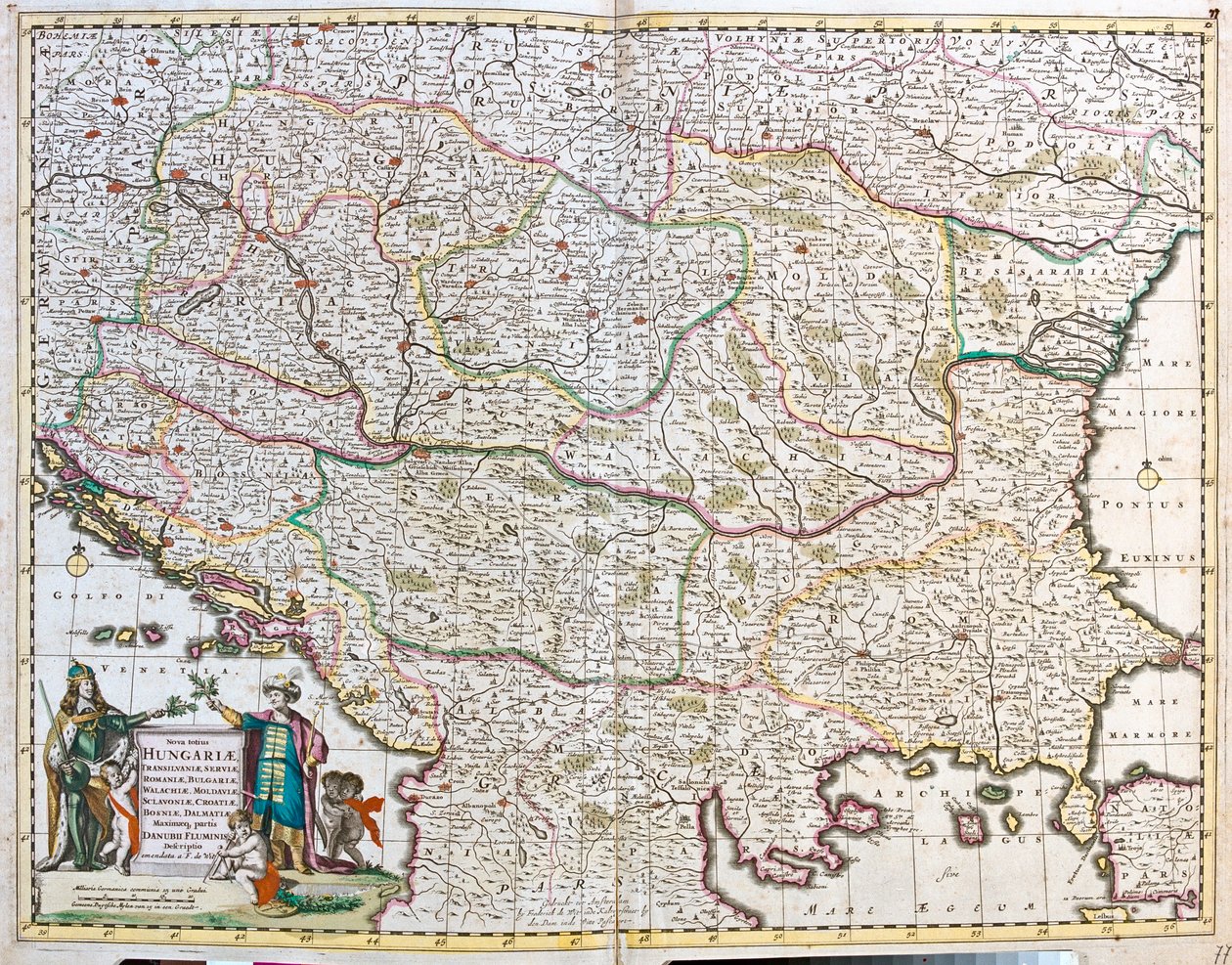 Ungern, Bosnien och Hercegovina, Kroatien, Serbien, Bulgarien, Rumänien, Montenegro, Albanien, Republiken Makedonien, Norra Grekland av Frederick de Wit