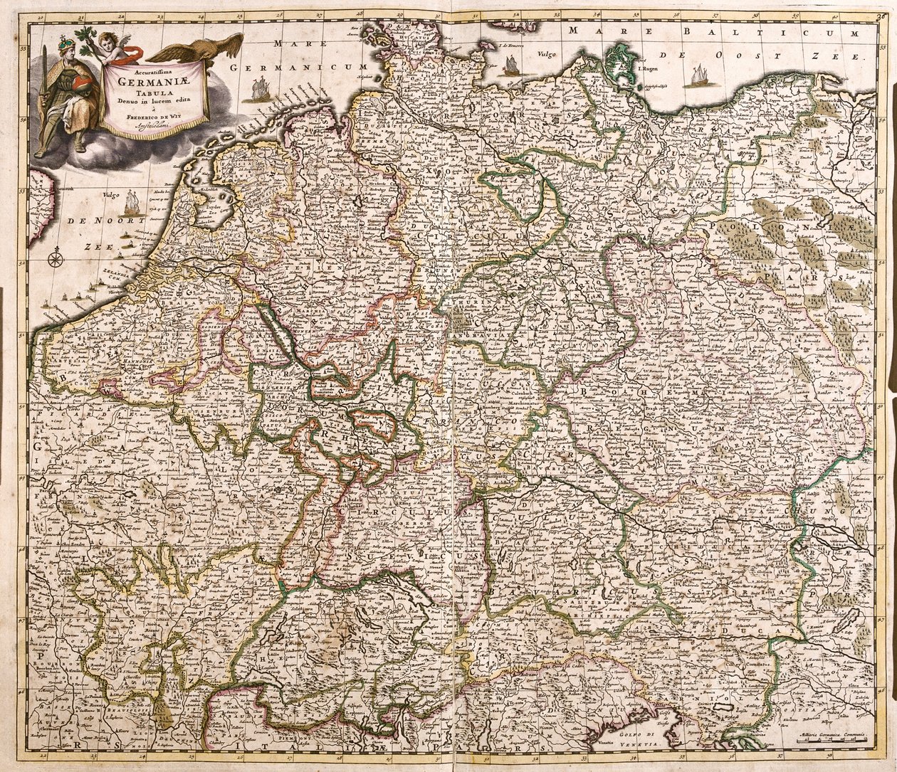 Karta över Tyskland (etsning av Frederick de Wit