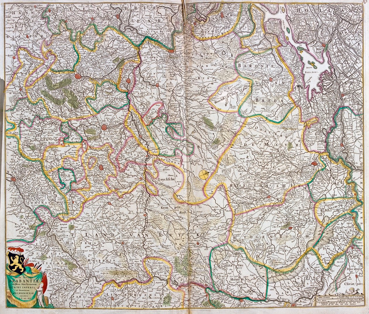 Sydholland, Nordbrabant, regionen Flandern, Vallonien, regionen Bryssel, Limburg, Nederländerna, Belgien av Frederick de Wit
