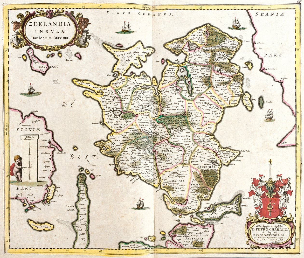 Ön Själland, Danmark av Frederick de Wit