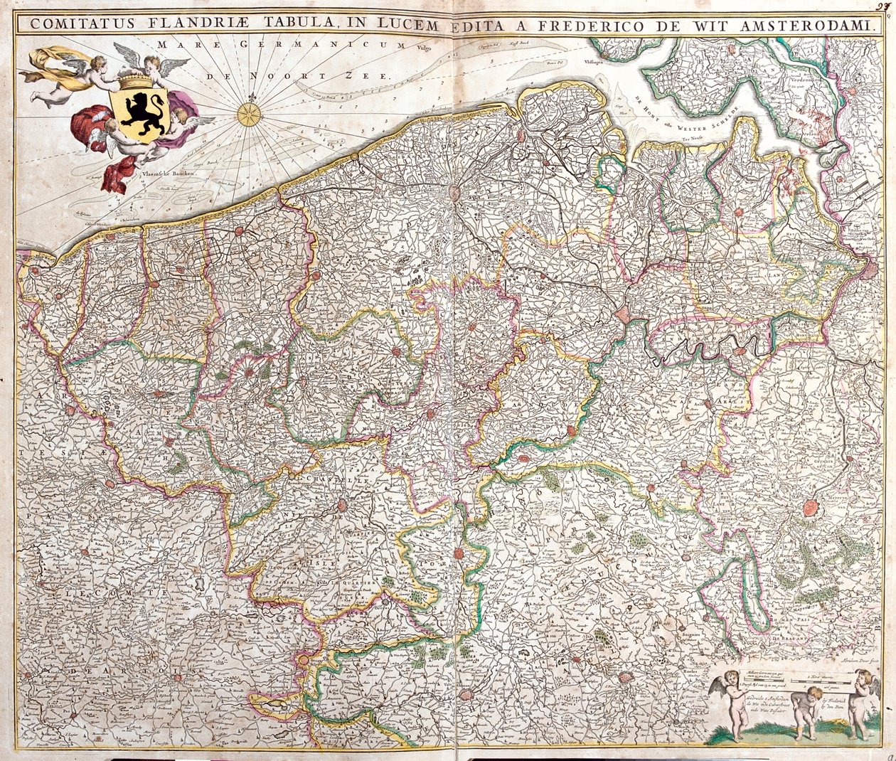 Zeeland, Nord-Pas-de-Calais, regionen Flandern, Vallonien, Bryssel, Nederländerna, Frankrike, Belgien av Frederick de Wit