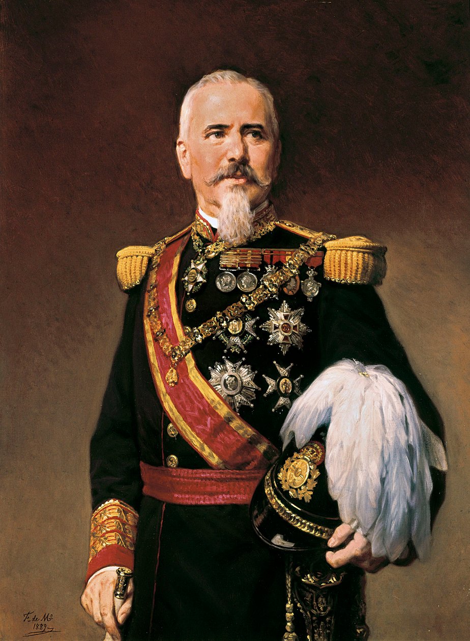Porträtt av Arsenio Martinez Campos Anton (1831-1900), spansk politiker och militär, ca 1880 (olja på duk) av Frederico de Madrazo