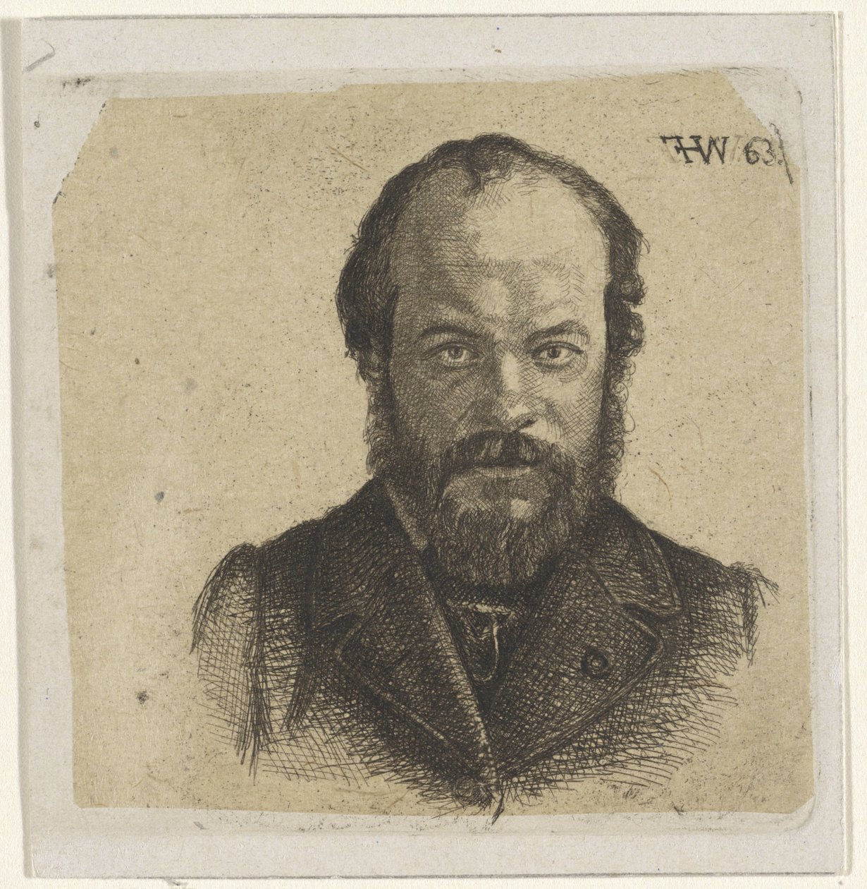 Porträtt av Jan Weissenbruch av Frederik Hendrik Weissenbruch