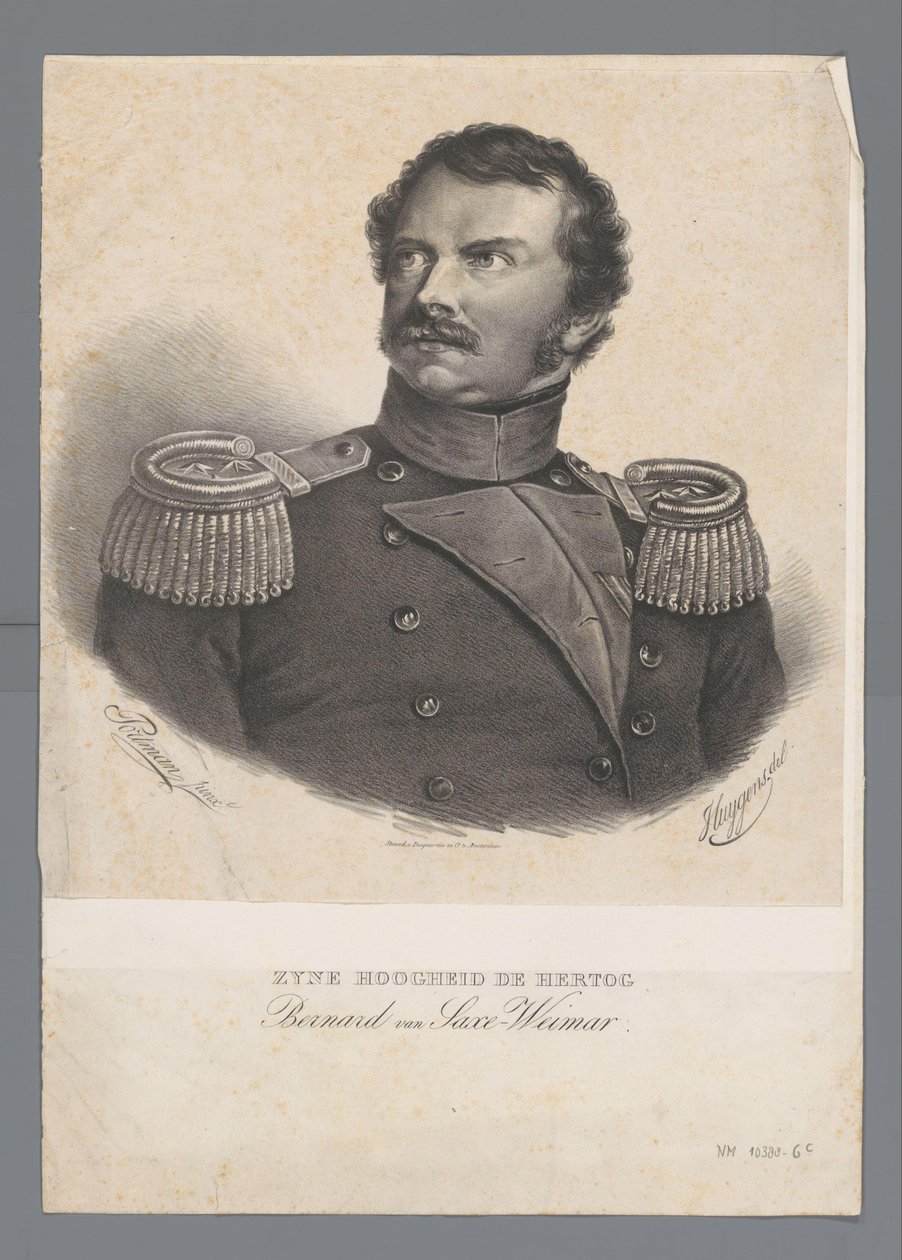 Hans Höghet Hertig Bernard av Saxe-Weimar (titel på objektet) av Frederik Lodewijk Huygens
