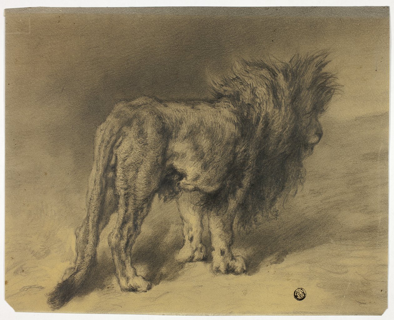 Stående lejon med lurvig man av Frederik William Zurcher