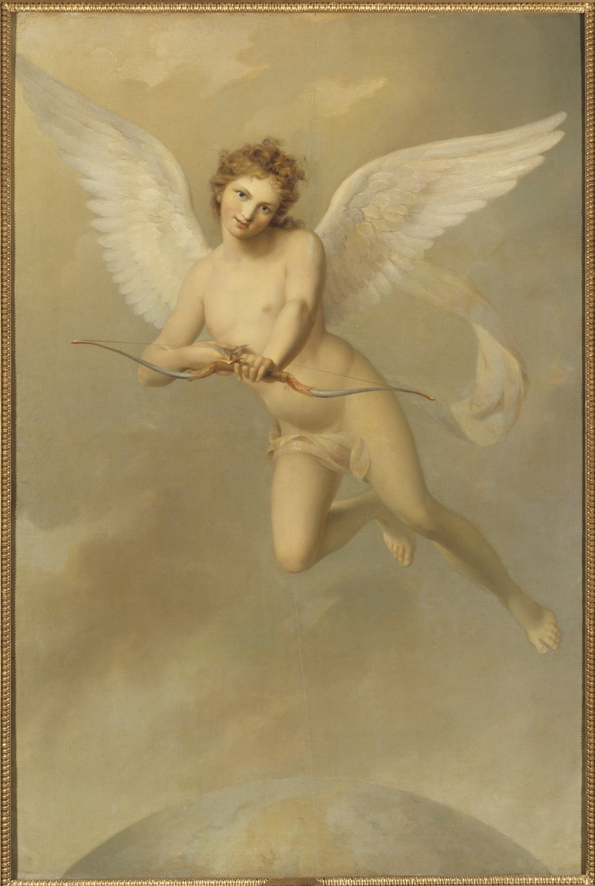 Cupidon - Amor, av Westin, Fredric (1782-1862). Olja på duk av Fredric Westin