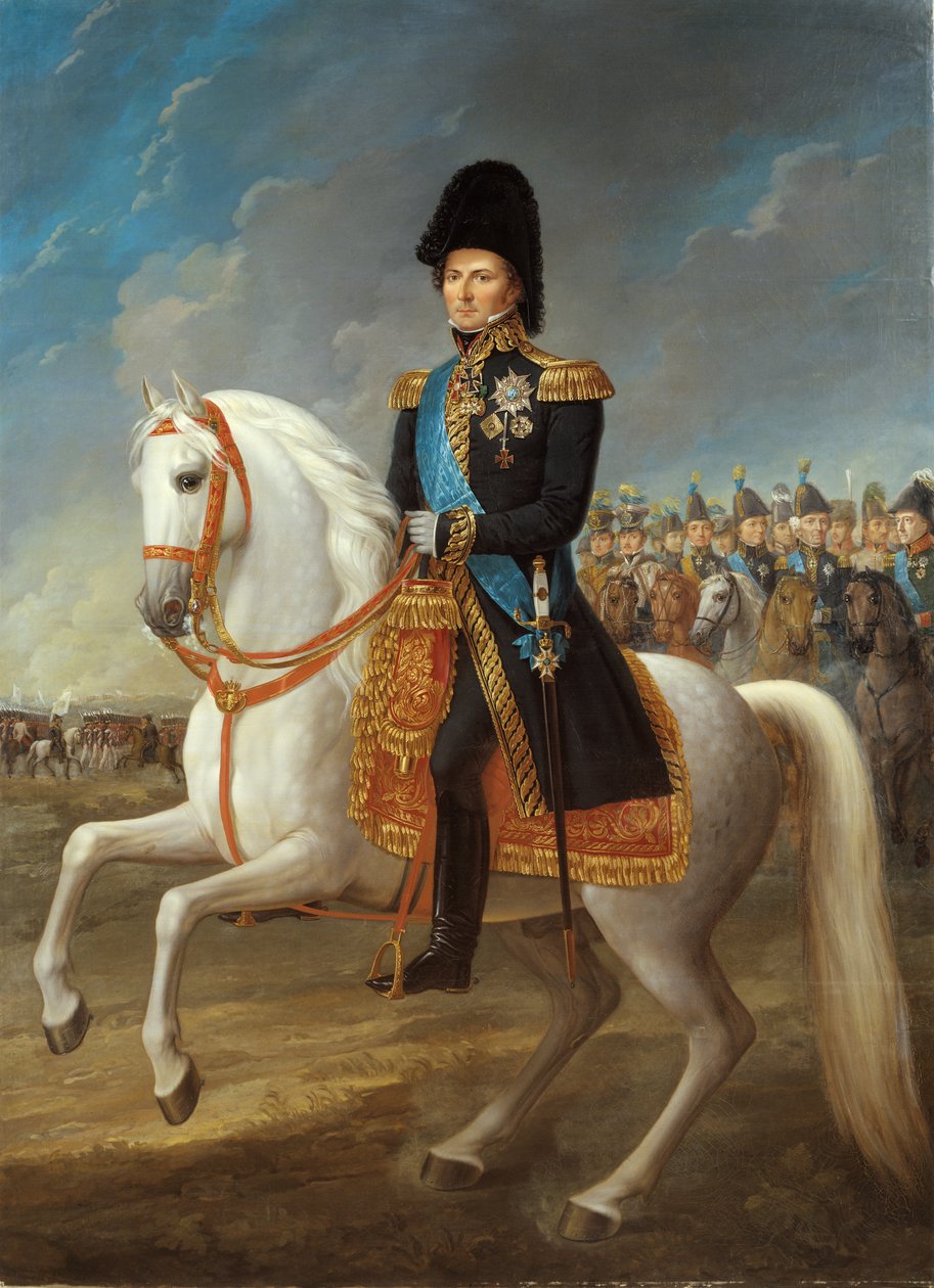 Porträtt av Jean Baptiste Jules Bernadotte (1763-1844), marskalk av Frankrike, kung av Sverige och Norge av Fredric Westin
