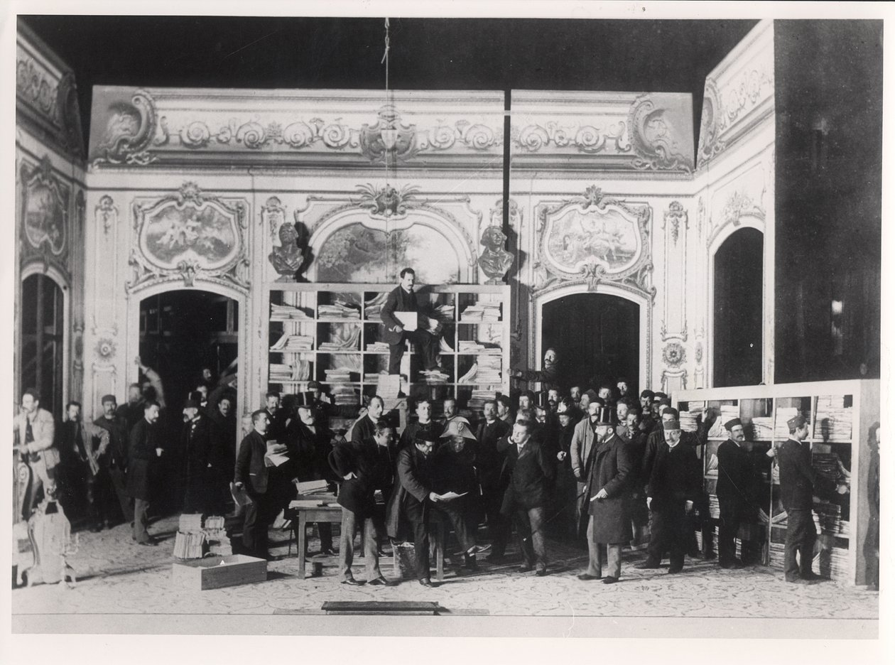 En repetition för Thermidor av Victorien Sardou (1831-1908) 24 januari av French Photographer