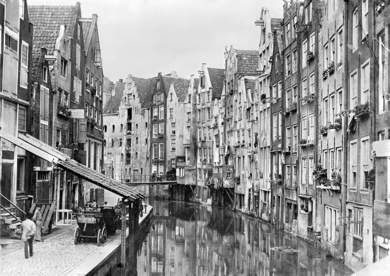 Achterburgwal, Amsterdam, tidigt 1900-tal av French Photographer