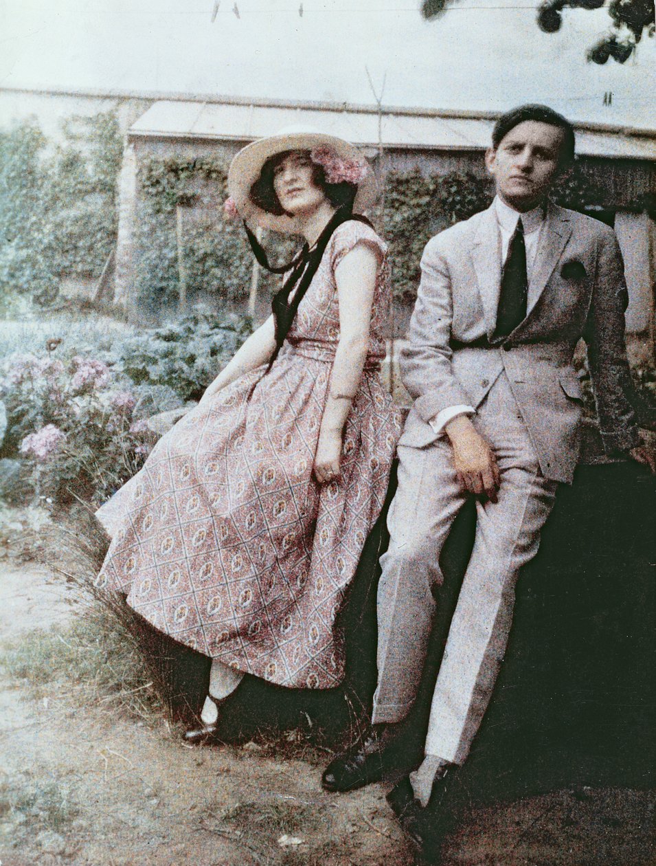 Andre Malraux med sin första fru, Clara Goldschmidt, 21 oktober 1921 av French Photographer