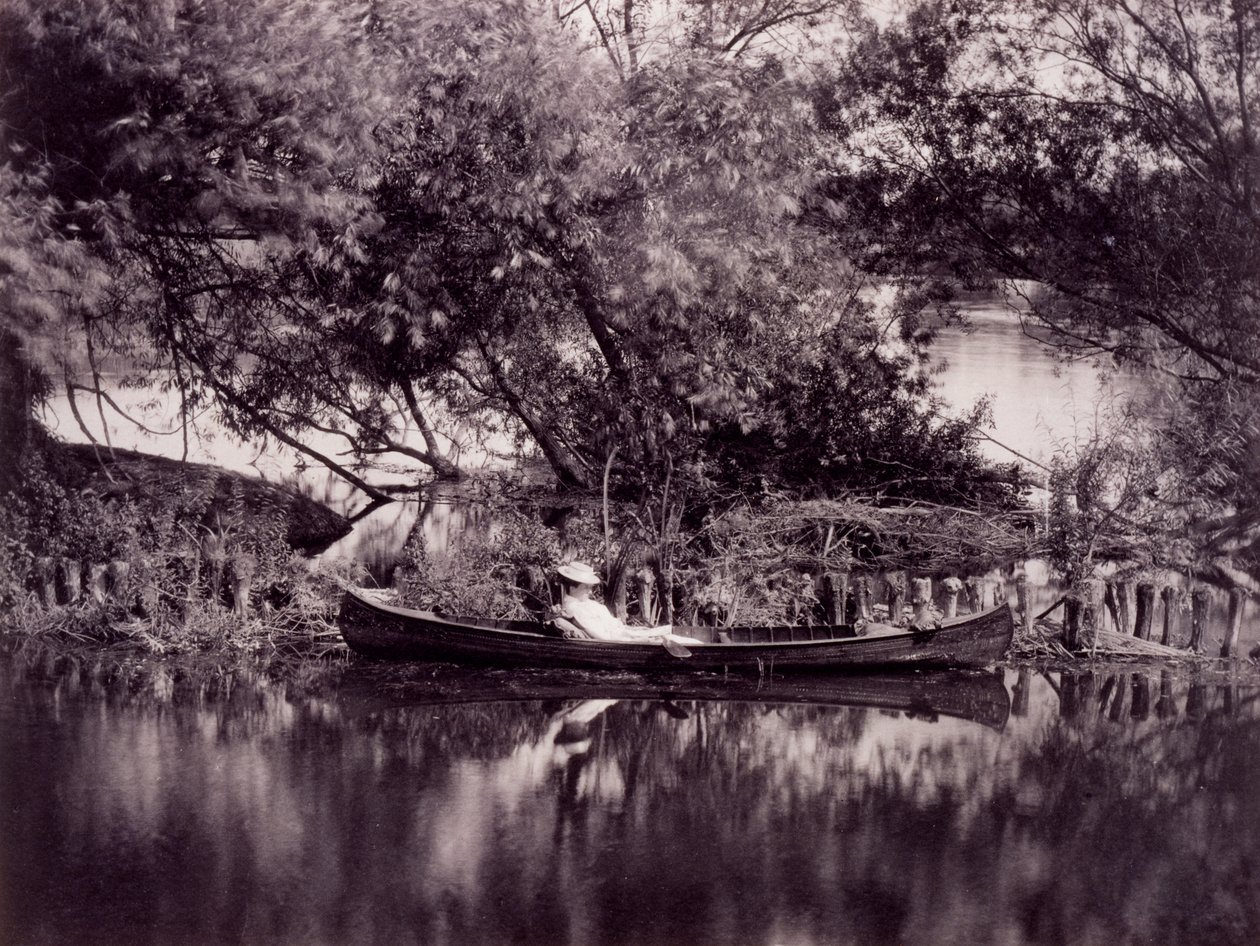 Vid mynningen av Abbey River, sent C19th av French Photographer
