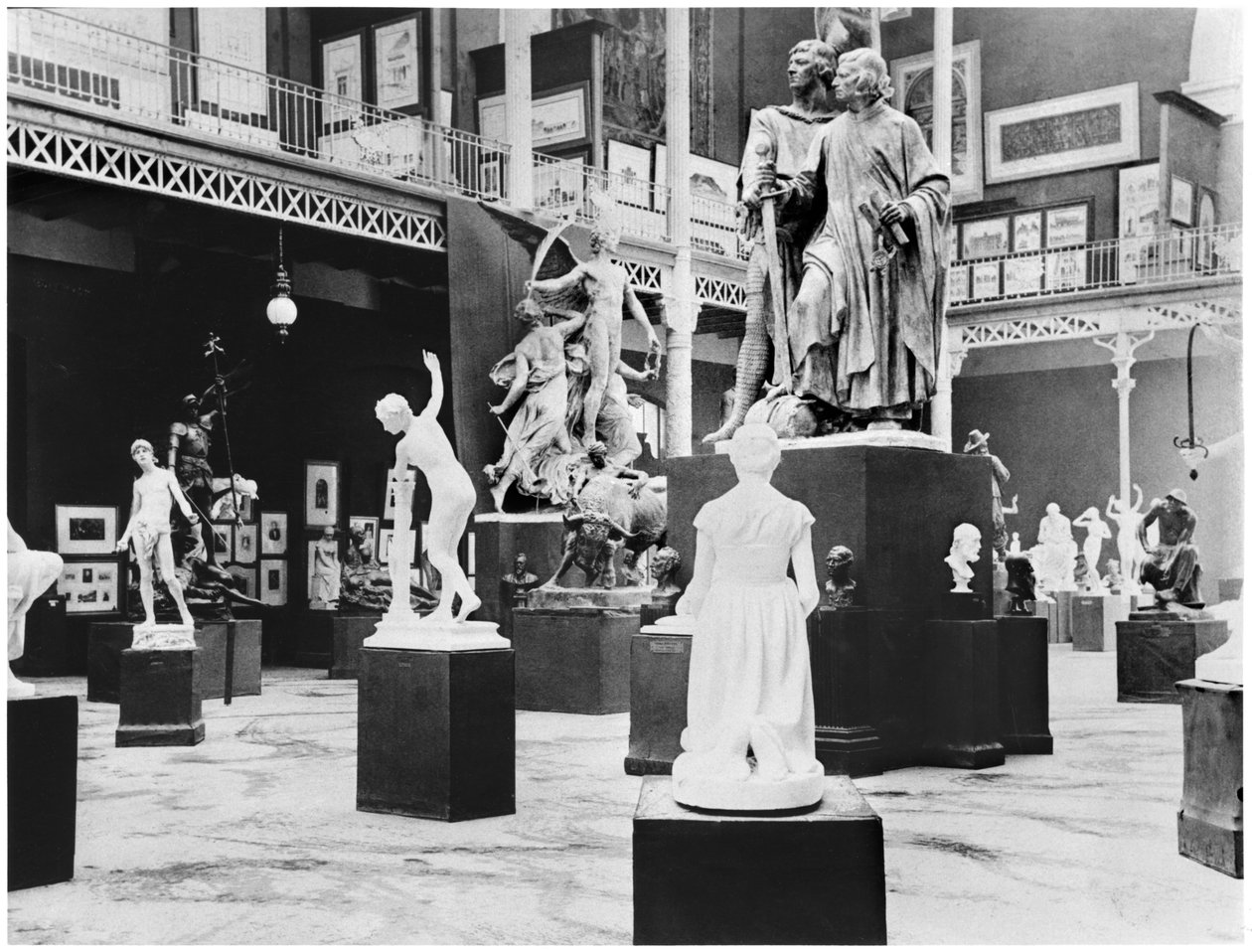 Belgisk konst på världsutställningen, Paris, 1889, av French Photographer