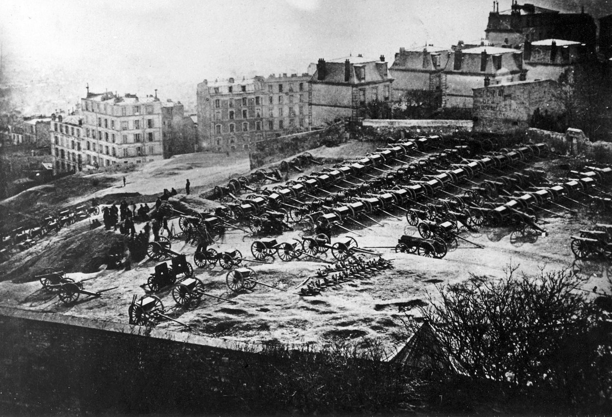Cannon Park på Montmartre, 1871 av French Photographer