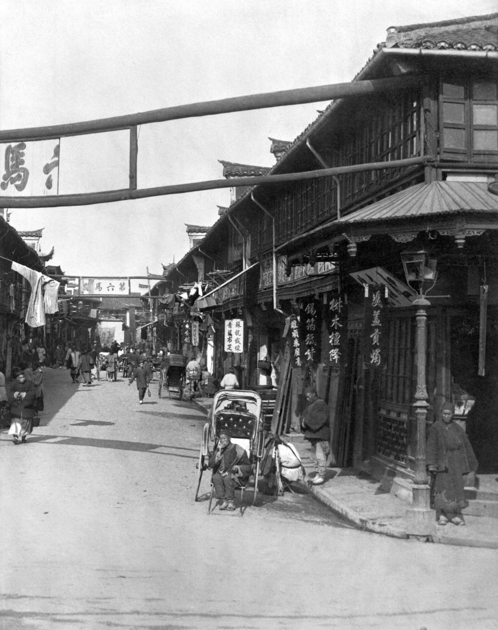 Chinatown i Shanghai, sent 1800-tal av French Photographer