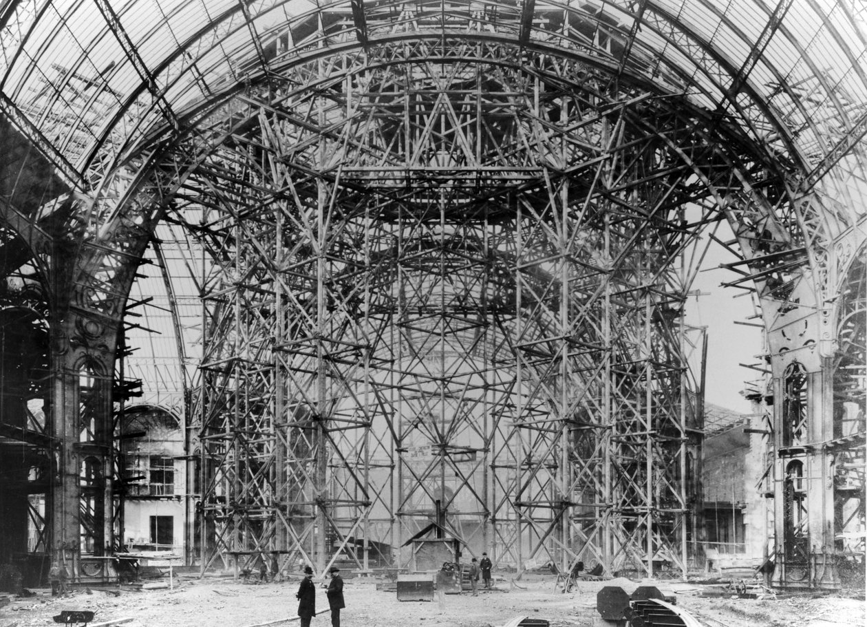 Byggandet av Grand Palais, Paris, 1898-9 av French Photographer