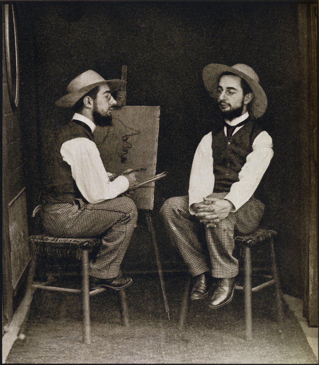 Dubbelporträtt av Toulouse-Lautrec, från 