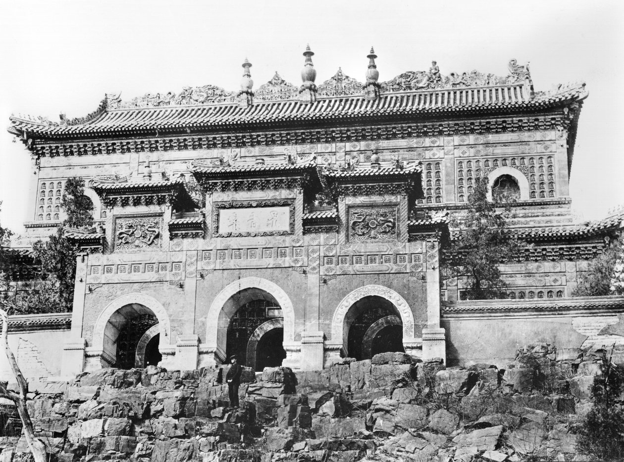 Ingången till den förbjudna staden i Peking, Kina, ca 1900 av French Photographer