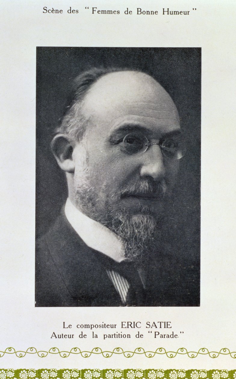 Erik Satie (1866-1925), fransk kompositör, porträttfotografi av French Photographer