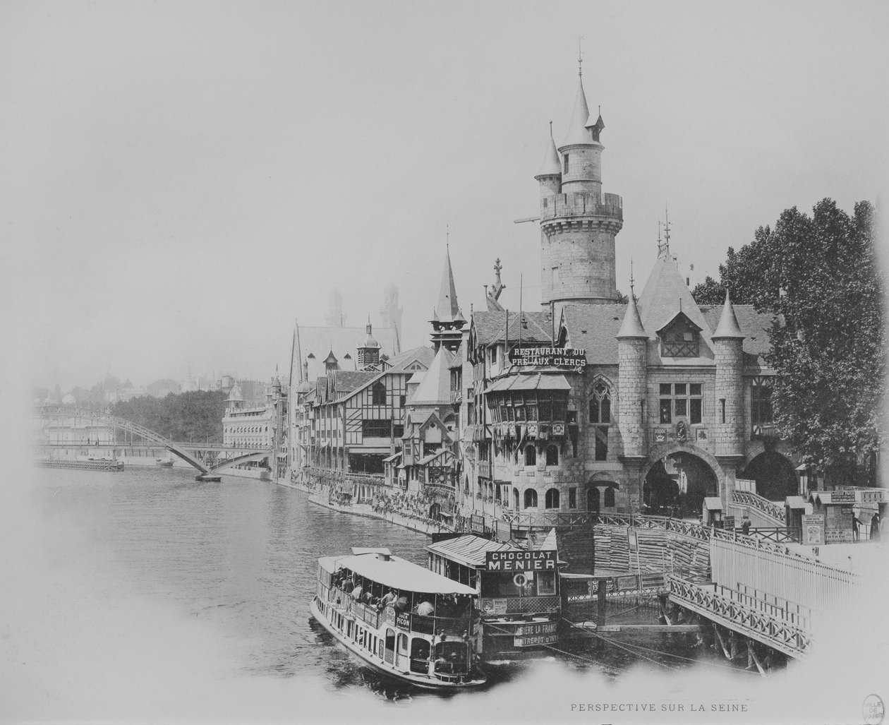 Le Pre aux clercs restaurang - Universalutställning i Paris, 1900 av French Photographer