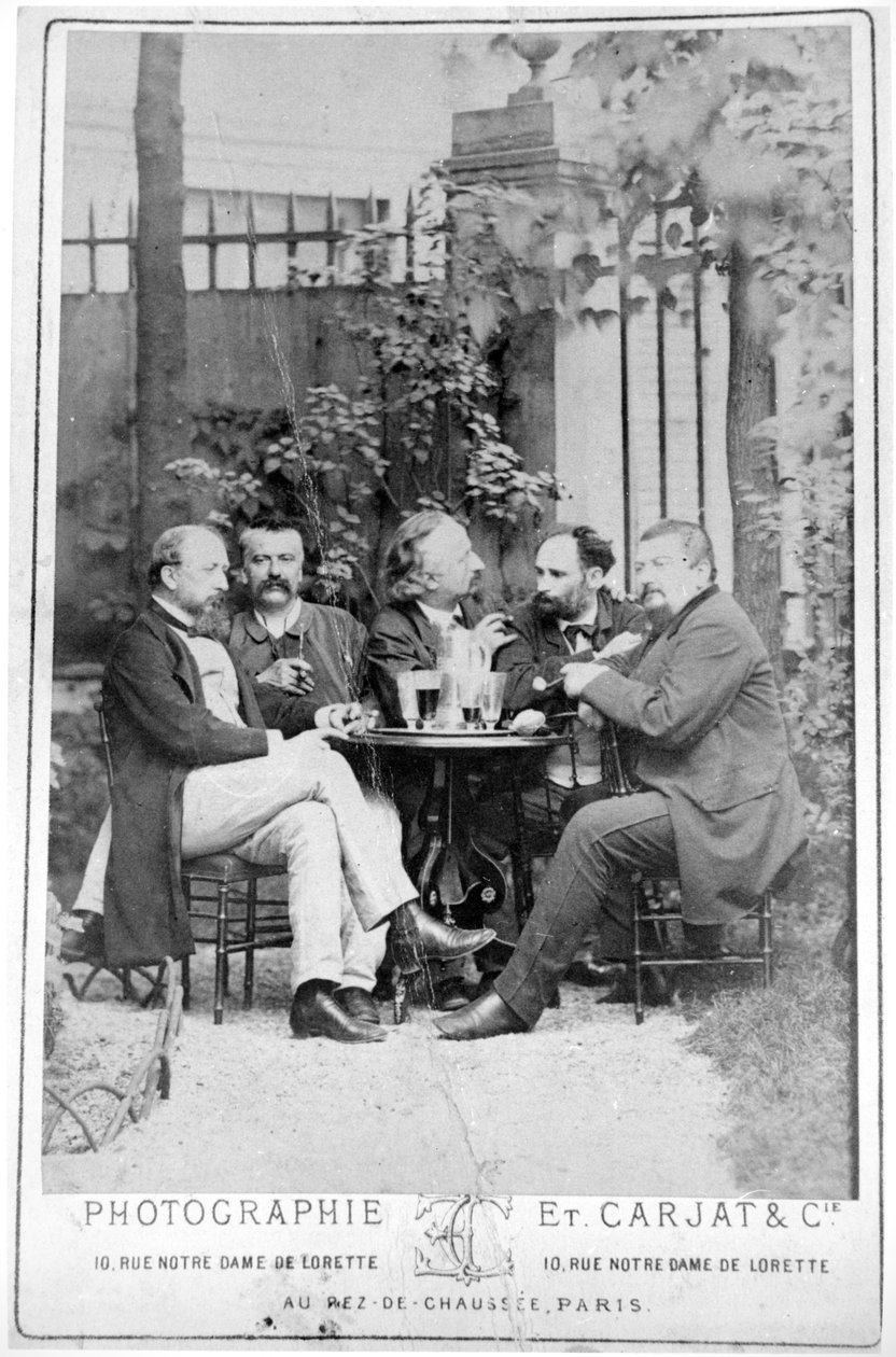 Manet (andra från höger) med sina politiska vänner av French Photographer