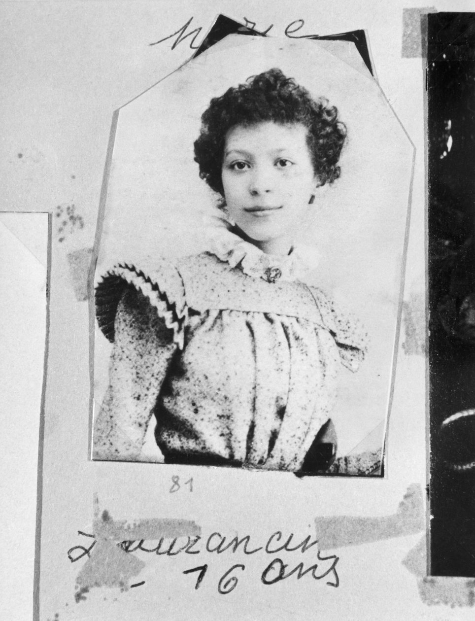 Marie Laurencin, 16 år, från Marcel Jouhandeau Album, 1899 av French Photographer