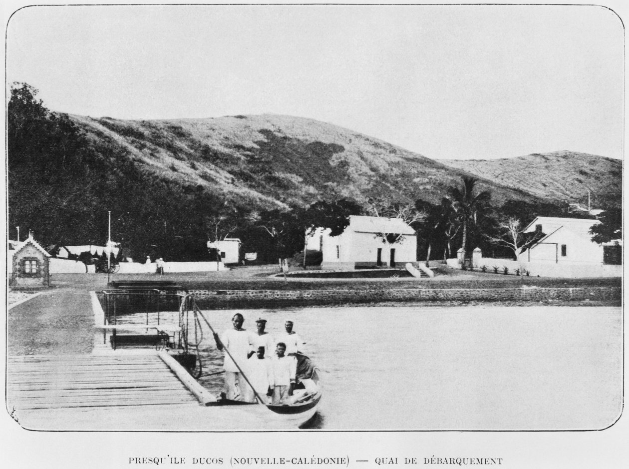 Nya Kaledonien, Ducos Peninsula, landningsbanan, från La Depeche Coloniale, 1903 av French Photographer