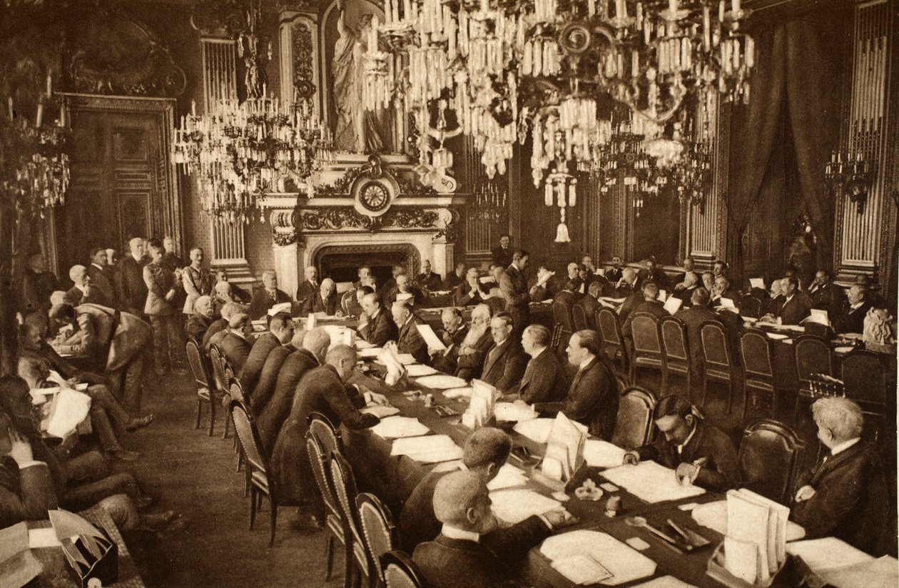 Inledande möte för fredskonferensen i Paris den 18 januari 1919 av French Photographer