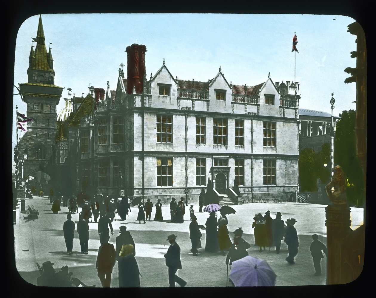 Parisutställning: Ungerska paviljongen, Paris, Frankrike, 1900 (lanternbild) av French Photographer