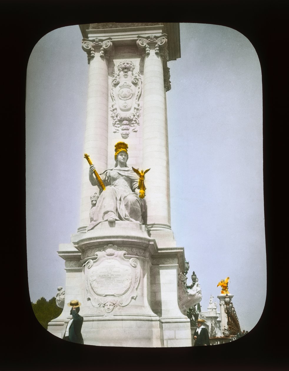 Parisutställning: Pont Alexandre III, Paris, 1900 (lanternbild) av French Photographer