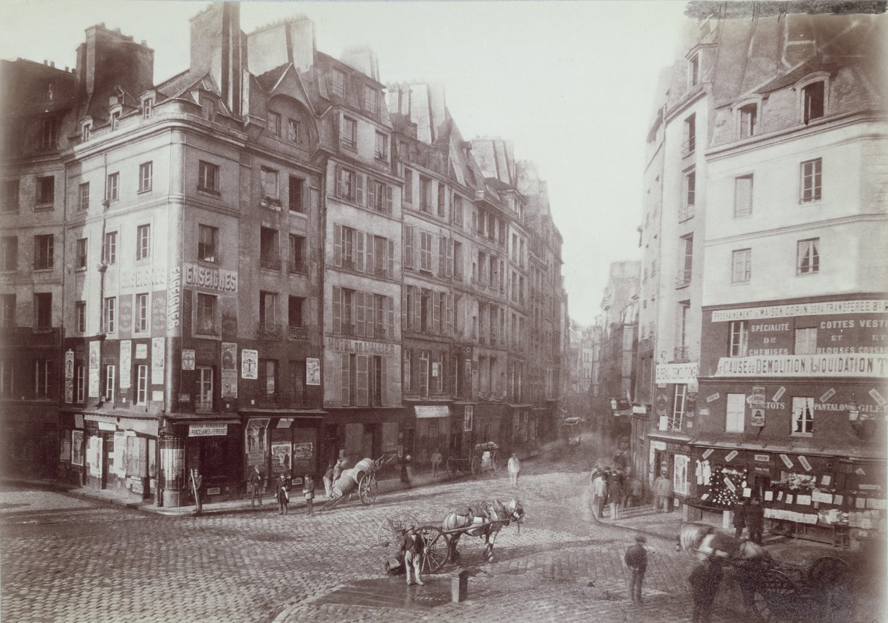 Paris, rue Galande, 1888 (sepiafoto) av French Photographer