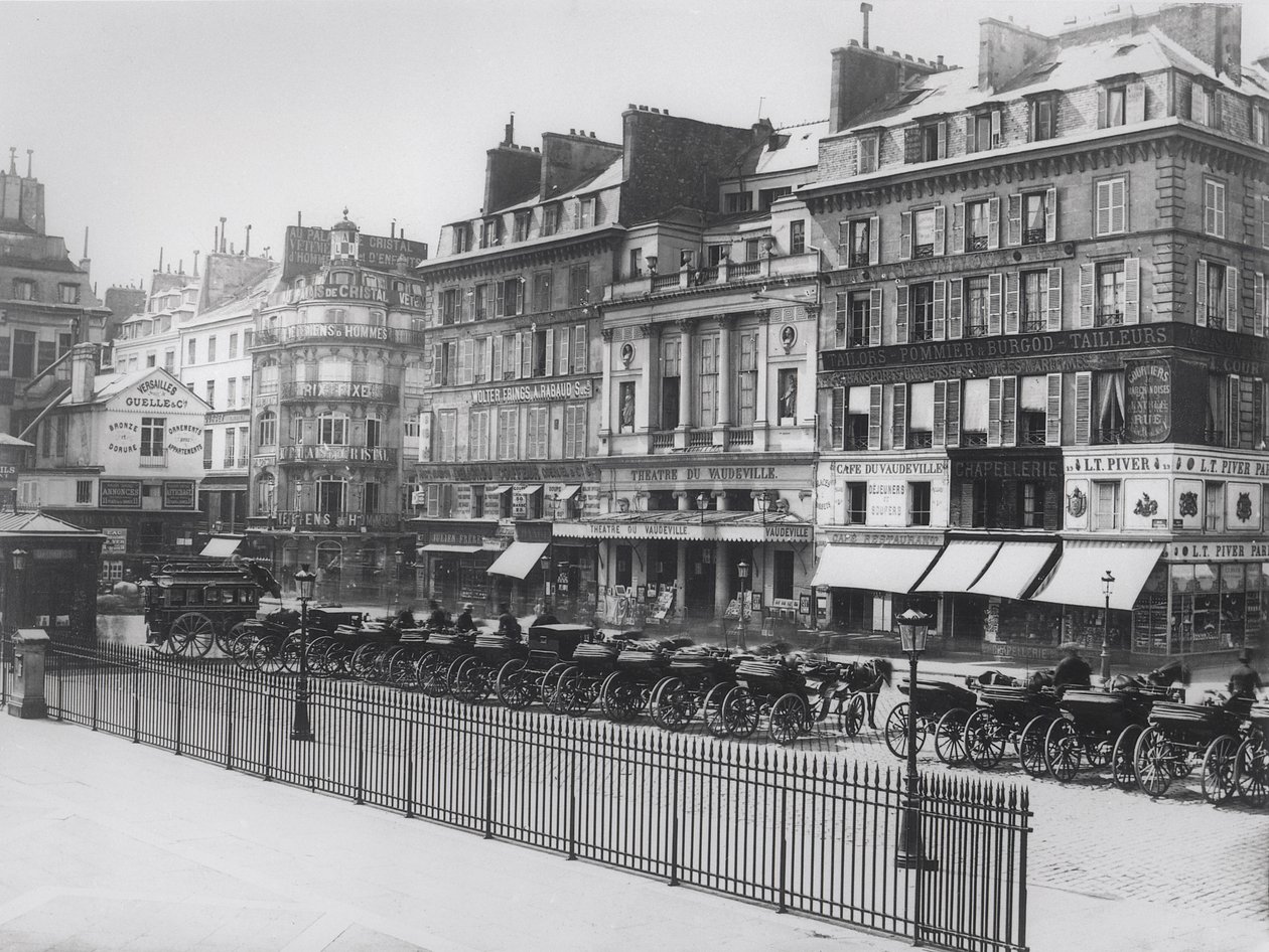 Place de la Bourse, Paris, ca 1860-70 av French Photographer