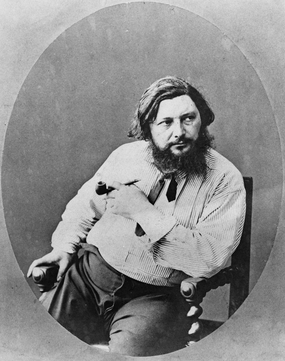 Porträtt av Gustave Courbet, ca 1870-talet av French Photographer