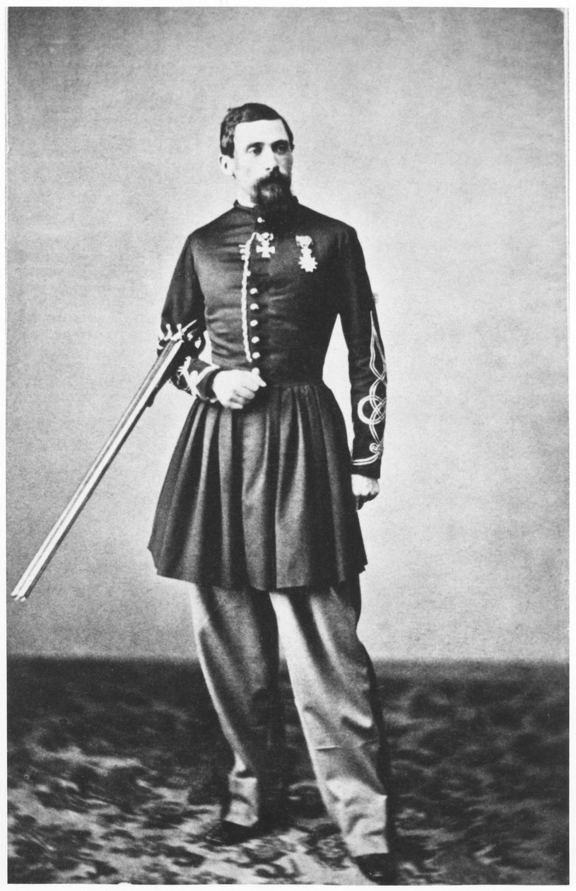 Porträtt av Jules Gerard (1817-1864) Löjtnant vid 3:e regementet av Spahis av French Photographer