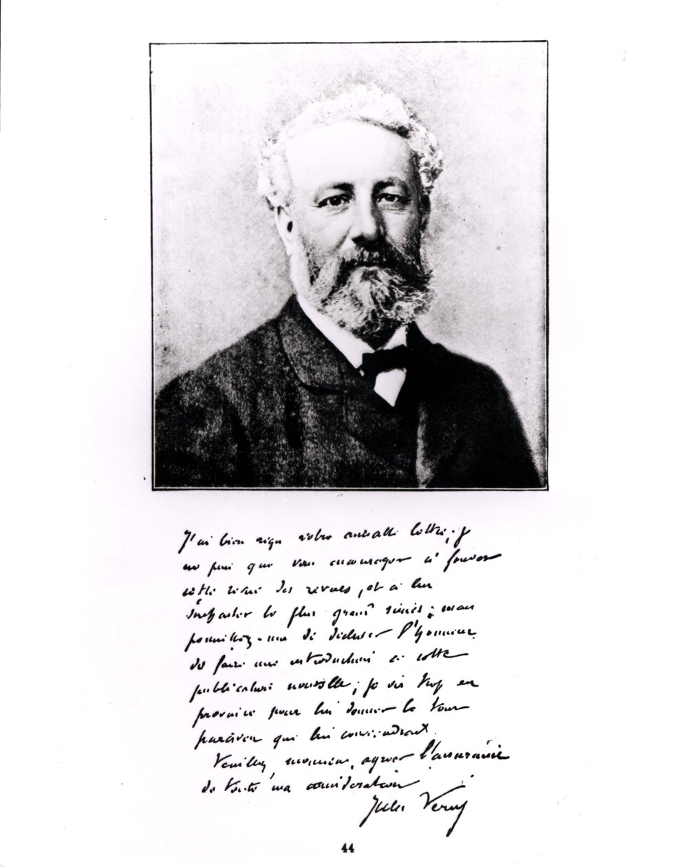 Porträtt av Jules Verne (1828-1905) (Woodburytype) av French Photographer