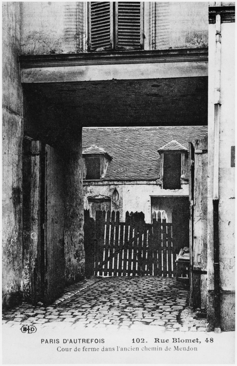 Vykort föreställande Rue Blomet, Paris, ca 1900 av French Photographer