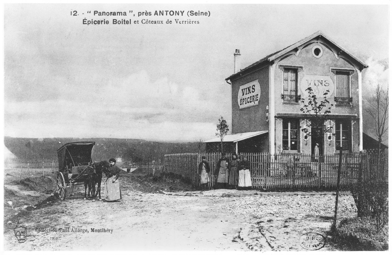 Vykort föreställande ett panorama nära Antony, sent 1800-tal av French Photographer