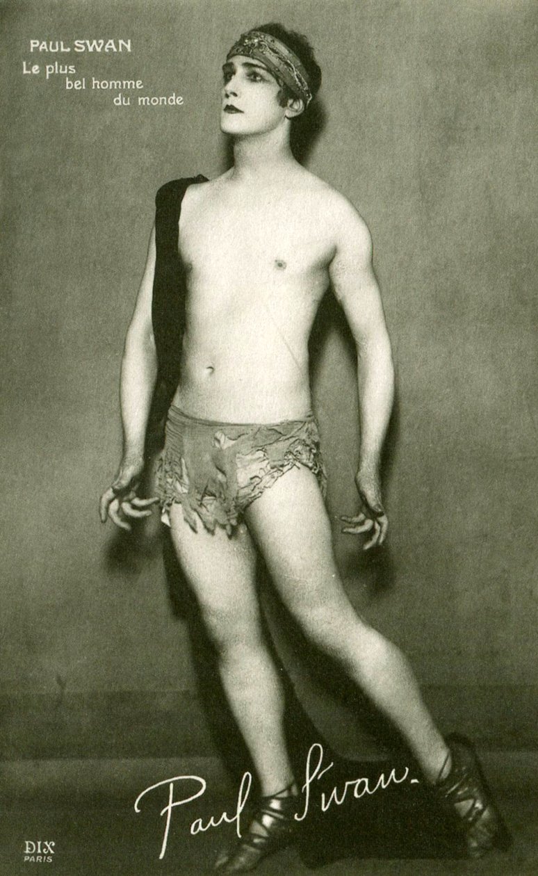 Vykort av Paul Swan (1883–1972), världens vackraste man, ca 1918 av French Photographer