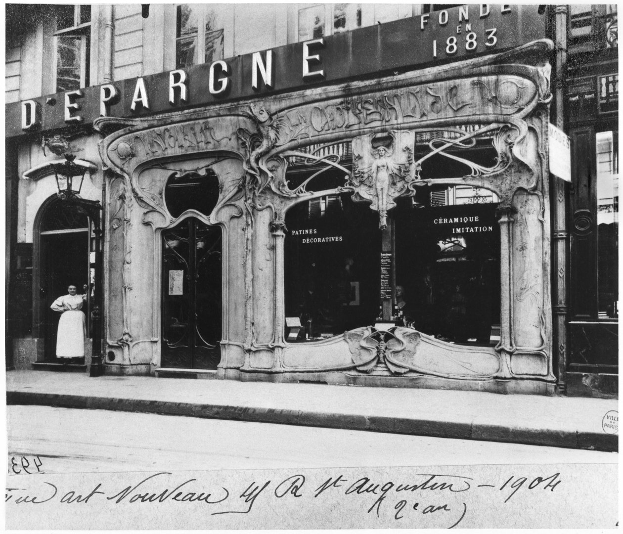 Skyltfönster, Paris, 1904 av French Photographer
