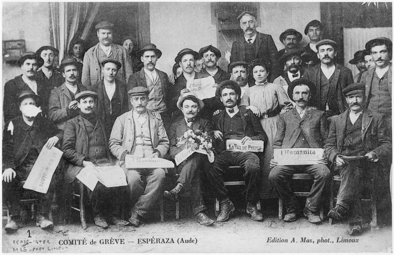 Strikerkommittén i Esperaza, 1910 av French Photographer