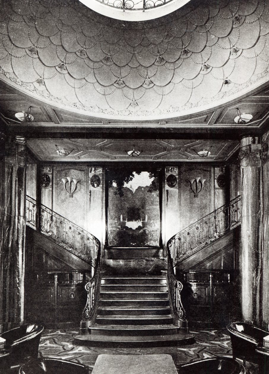 Rökrummet i 1:a klass på Ocean Liner Paris, c.1925 av French Photographer